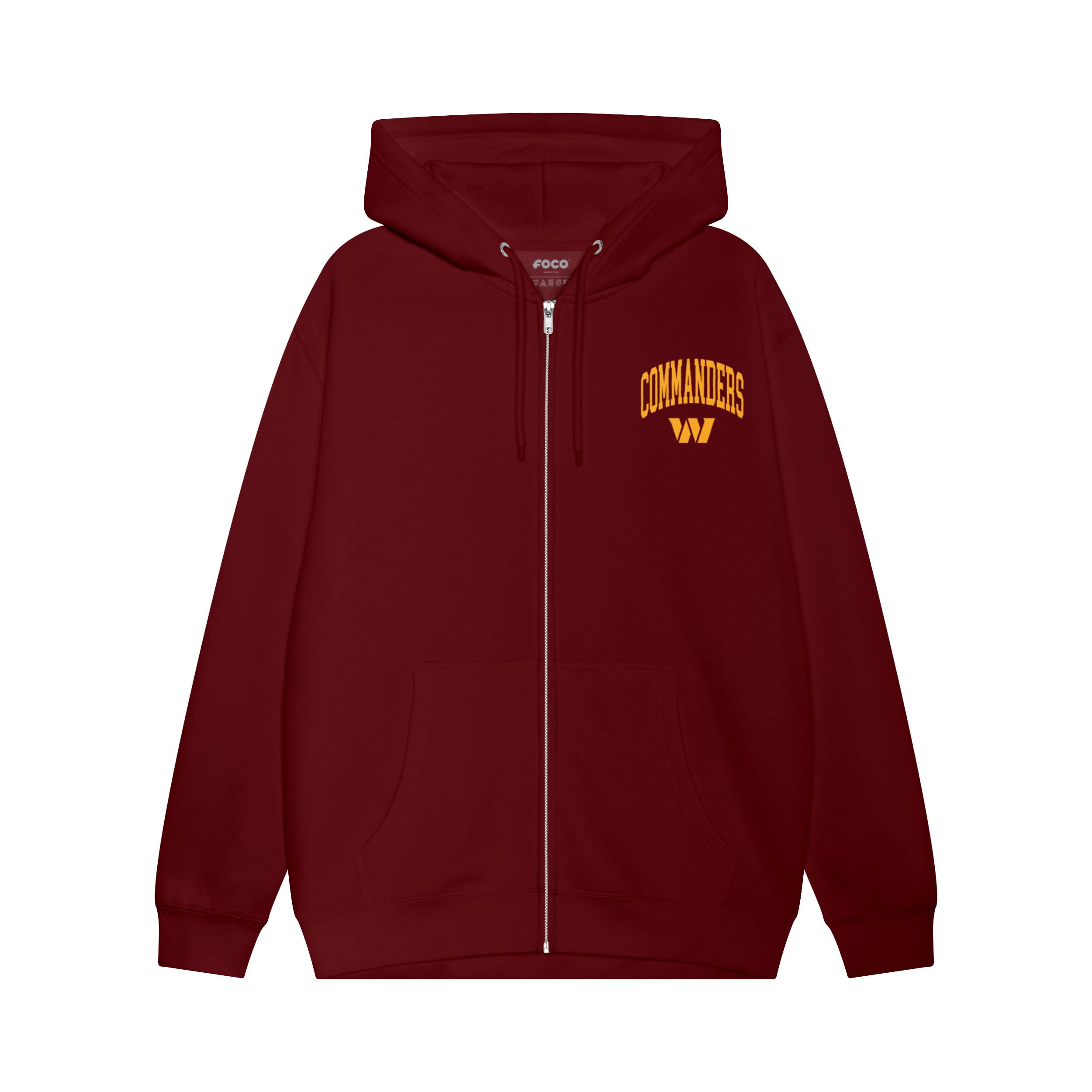 FOCO NFL Team Logo Arched Wordmark Zip Up Hoodie