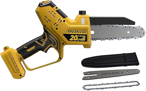 Mini motosierra para batería Dewalt de 20 V máximo, engrasador automático, motosierra de poda inalámbrica 2 en 1 2 en 1 de 8 y 6 pulgadas, funciona