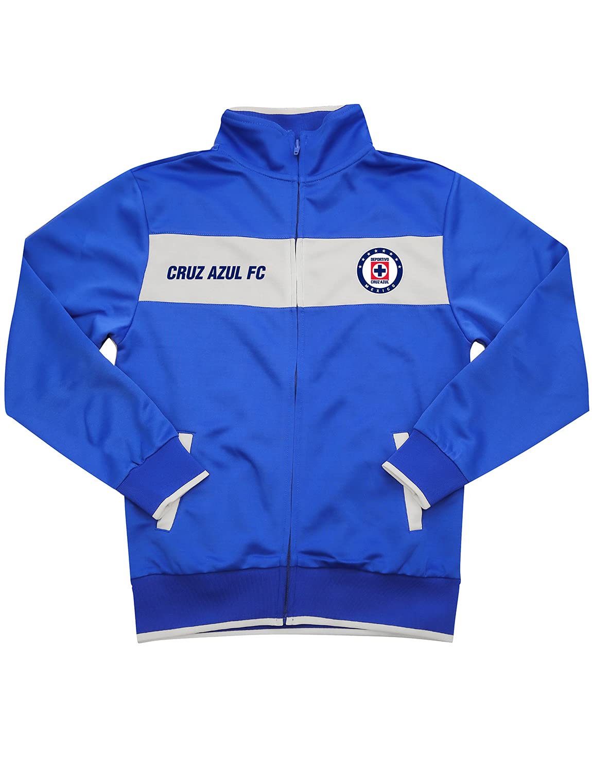 Icon Sports Liga MX Jacket – Official Boy’s Casual Full Zip Up Track Jackets Mexicana De Fútbol Asociación Soccer Youth Top (Cruz Azul_Blue, X-Large)