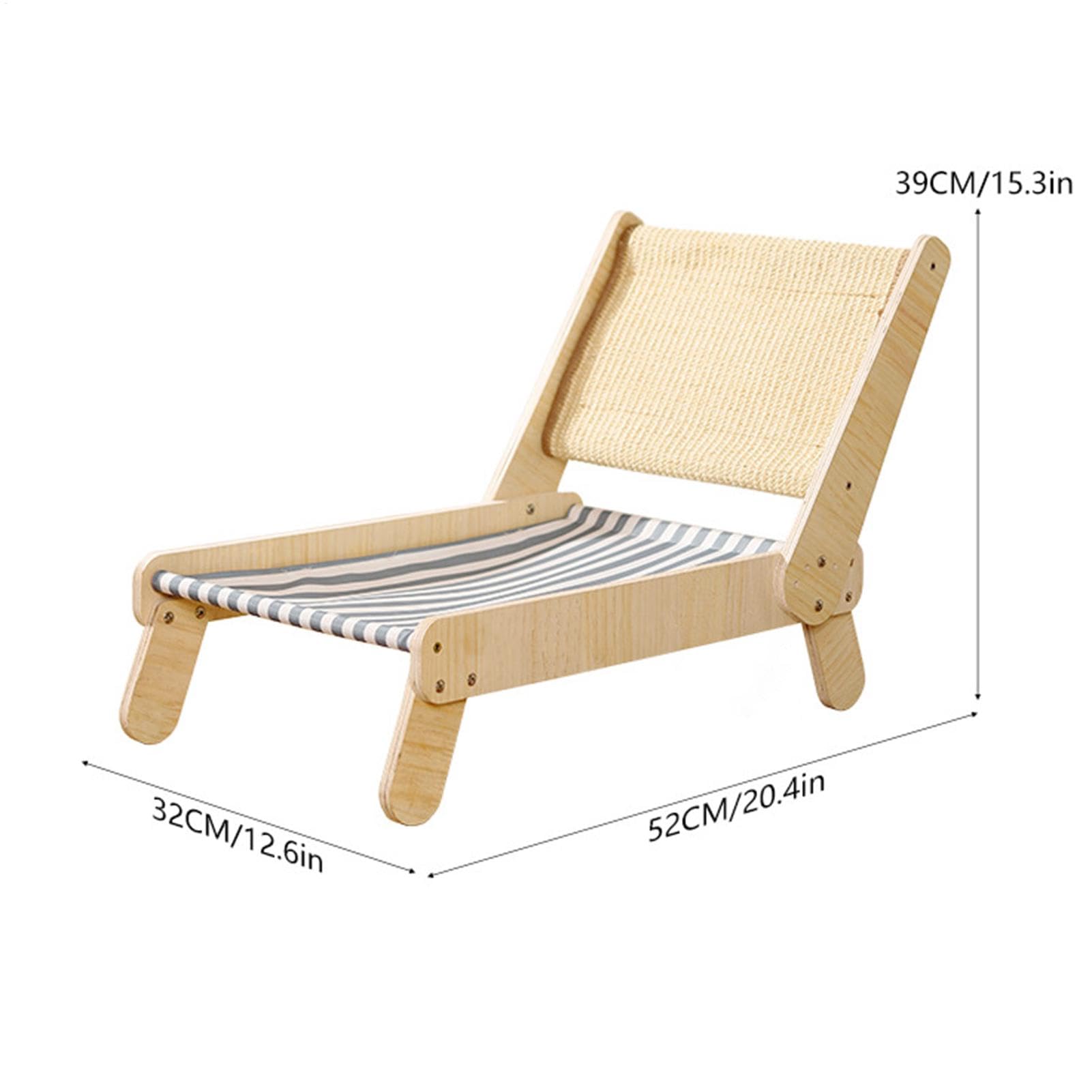 Cat Sisal Chair, Sisal Cat Hammock Camas de rascador elevadas para Gatos | Cama de playa de 4 posiciones para un cachorro de gatito para adultos