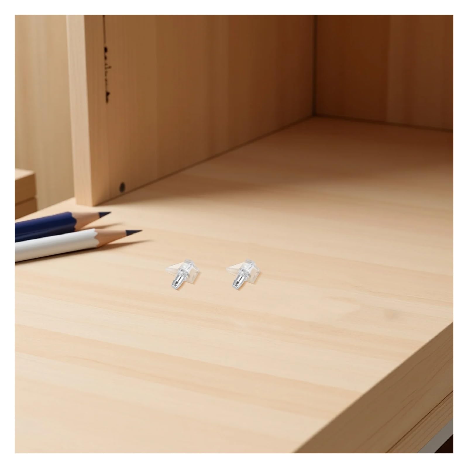 200 Uds pasadores de soporte estante plástico transparente clavijas gabinete 5Mm for armarios resistentes estantes madera y vidrio