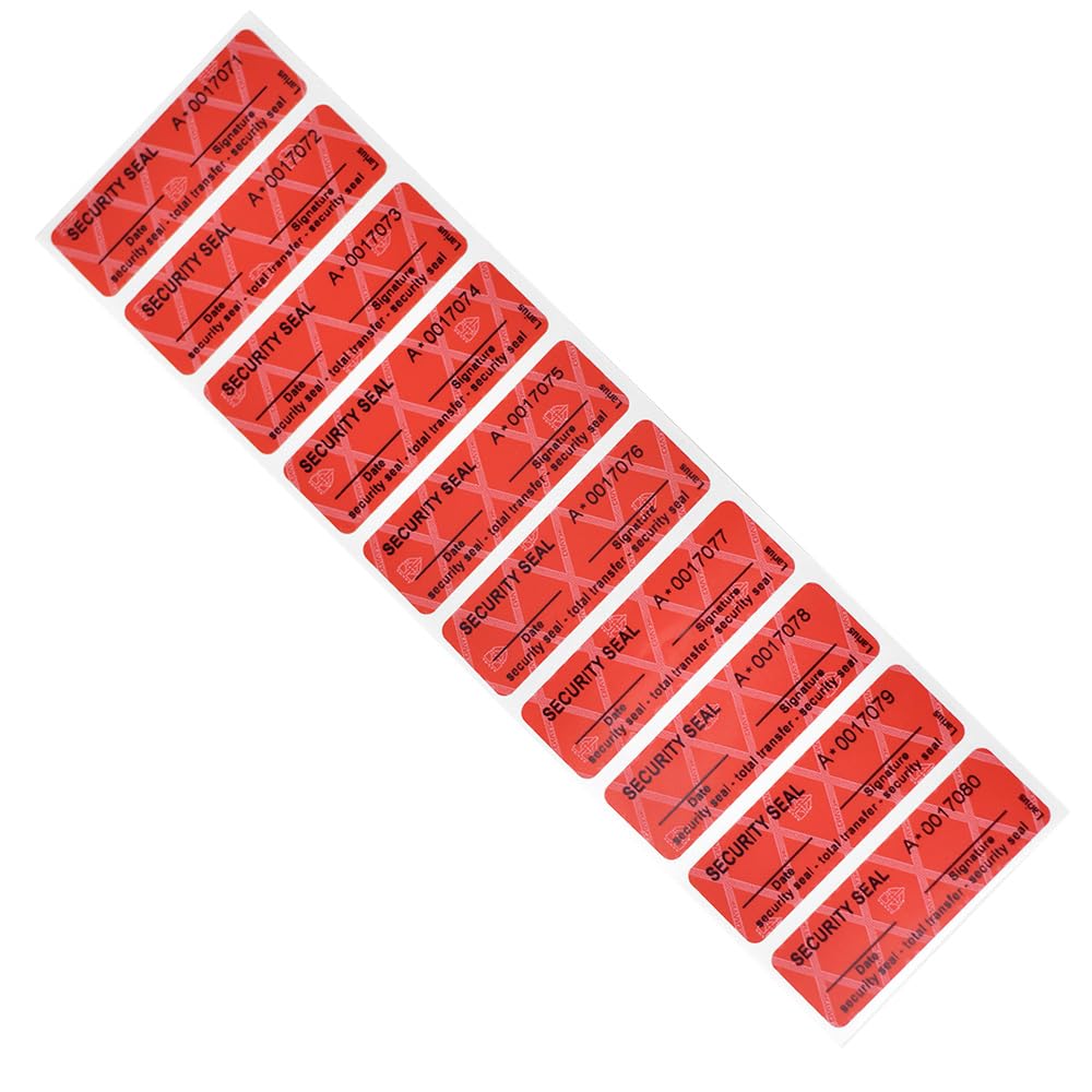 Larius Security Labels - Transfer Type Seal Security Seal Security Seals - English Version (Red, 100) - Image 2