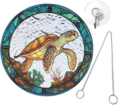 Unique Turtle Acrylic Suncatcher Window Decor Garden Ornament Home Decor