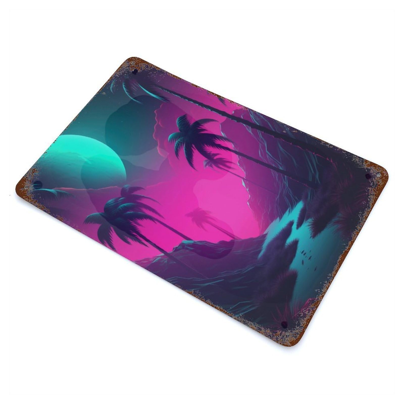 Intense Synthwave Dreams Retro Metal Sign 11.8"x7.9", Classic Wall Plaque for Basement, Hobby Room And Garage Decor