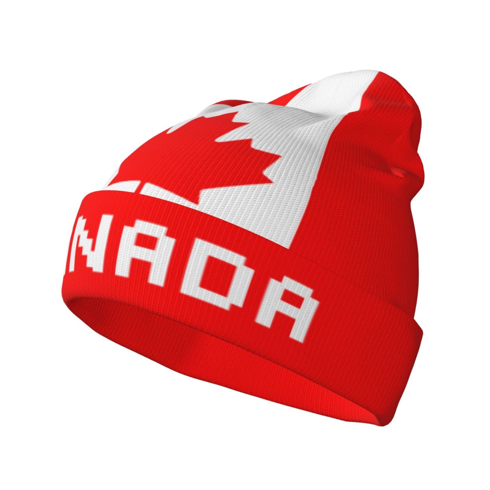 Oudrspo Unisex Canada Flag Flag Beanie Hat For Women Men Fashion Knitted Hat Winter Warm Hats Soft Stretchy Ski Beanie Cap
