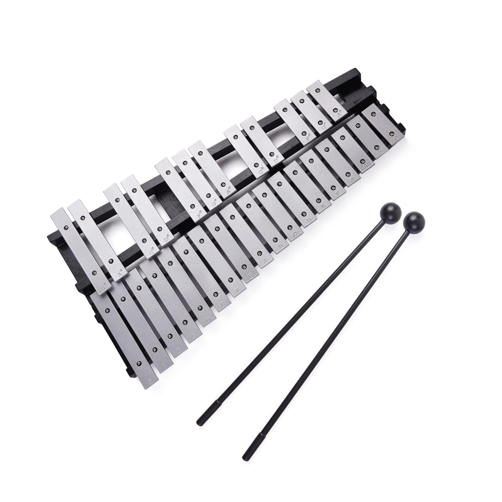 Btuty Foldable 30 Note Glockenspiel Xylophone Wooden Frame Aluminum Bars Educational Percussion Musical Instrument Gift-image-43