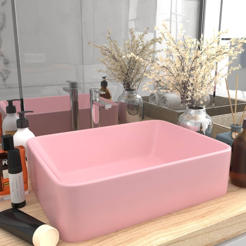 Lavabo rectangular de 41 cm con desagüe estándar de 4.5 cm
