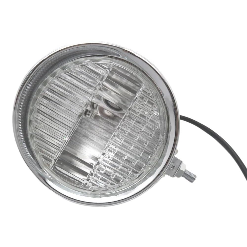 Phares avant Phare chromé pour motos, 5.7 pouces, 12V