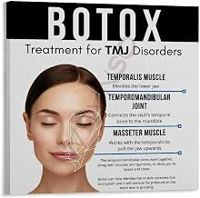 Botox1 Treatment for TMJ And Benefits Poster Facial Masseter Care (3) Canvas Painting Posters And Prints Wall Art for Living Room Bedroom Decor 24x24inch(60x60cm) Frame-style