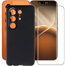 Phone Case for Tecno Camon 50 Ultra 6.78", with [1 X Tempered Glass Screen Protector], Ultra-Thin Soft Silicone Skin, Black Shockproof Bumper Cover for Tecno Camon 50 Ultra - Black