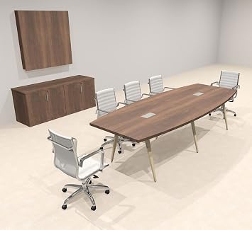 Modern Boat Shaped 10 Feet Conference Table, OF-CON-CW10