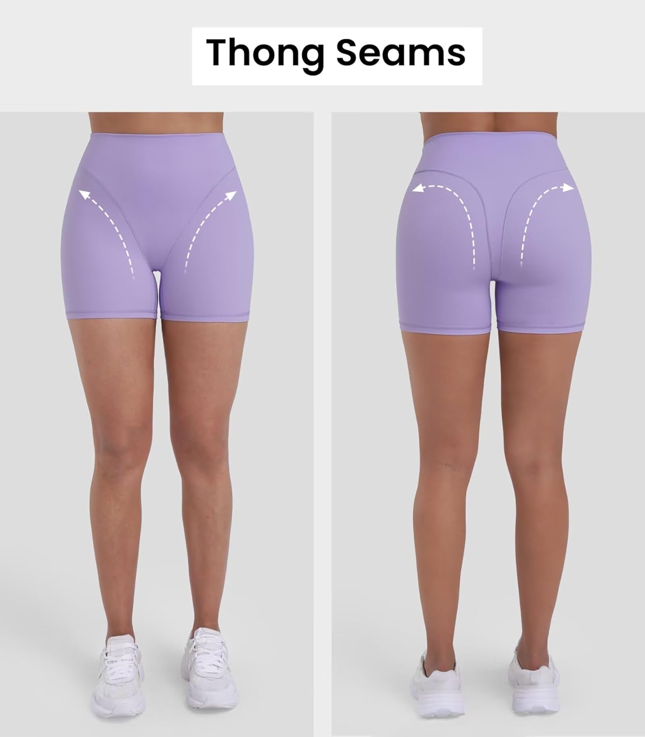 Sunzel Booty Contouring Biker Shorts for Women – High Waist Tummy Control Soft Squat Proof Thong Seams Workout Gym Spandex