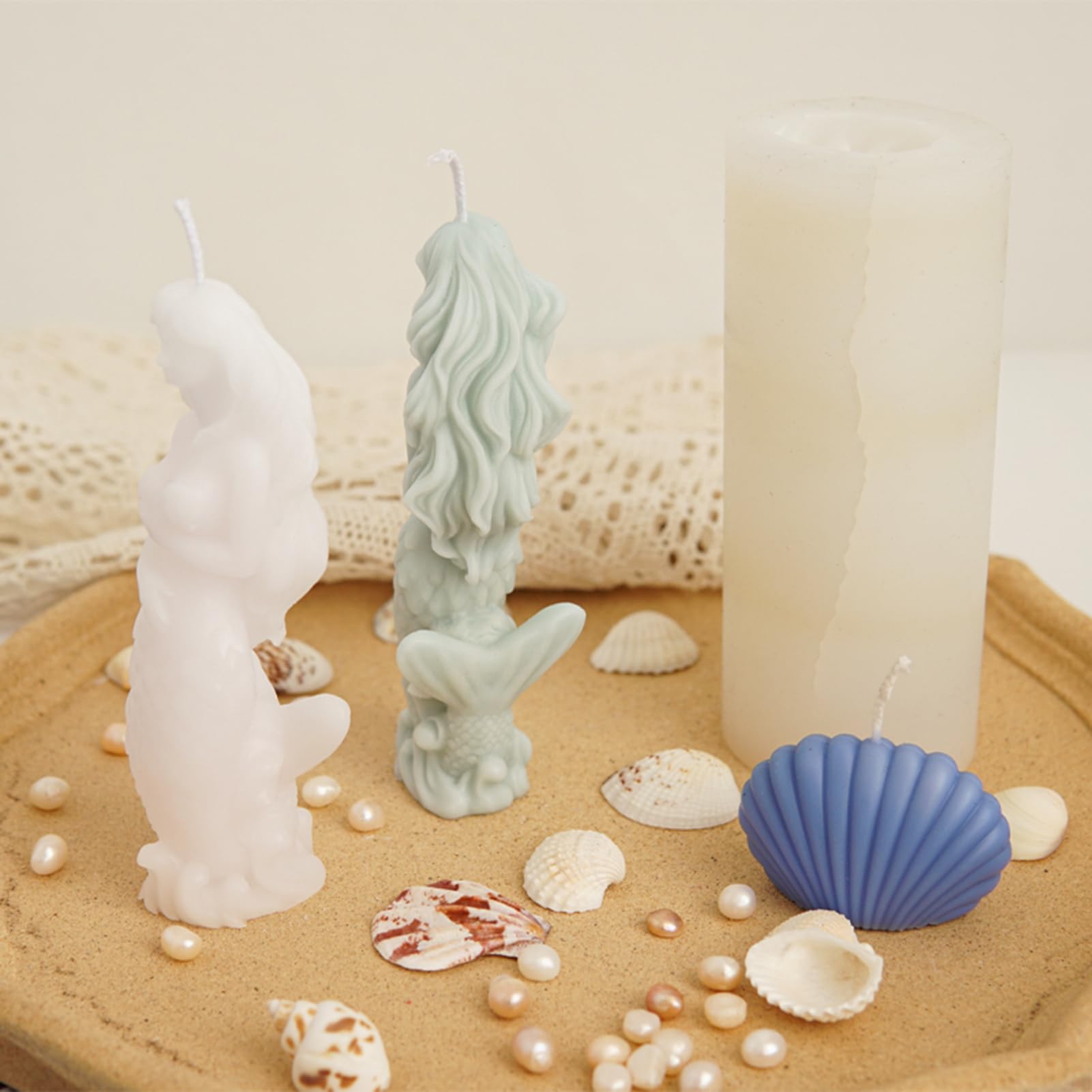 Moule En Silicone Sirène Fille - Savons De Bougie