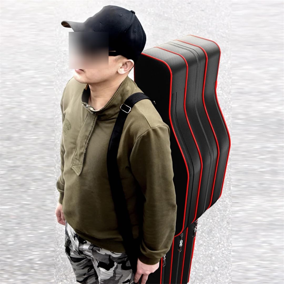 Suwequest Borsa da pesca Oxford a 2/3 strati, porta canne da pesca, borsa per attrezzi da pesca, borsa impermeabile per attrezzatura da pesca, 2 strati, 100 cm