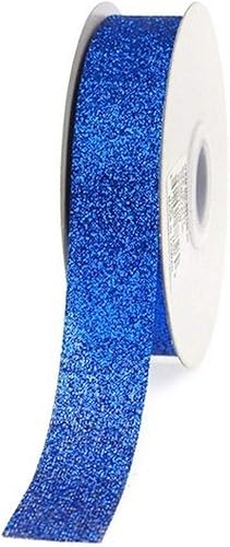 Homeford Firefly Imports - Envoltura de cinta con purpurina, 78 pulgadas, 25 yardas, azul real, 78 pulgadas