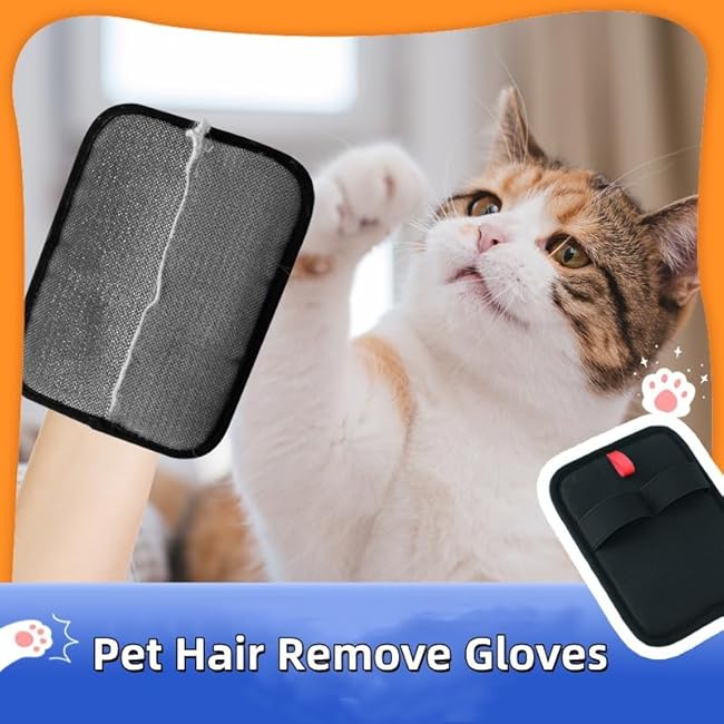 Pet Hair Removal Glove, Electrostatic Pet Hair Removal Gloves, 2025 Newly Upgraded, Reusable Hair Remover for Couch, Furniture, Carpet,Car Seat, Animal Fur Removal Tool, 1-PCS-dkxmD40e
