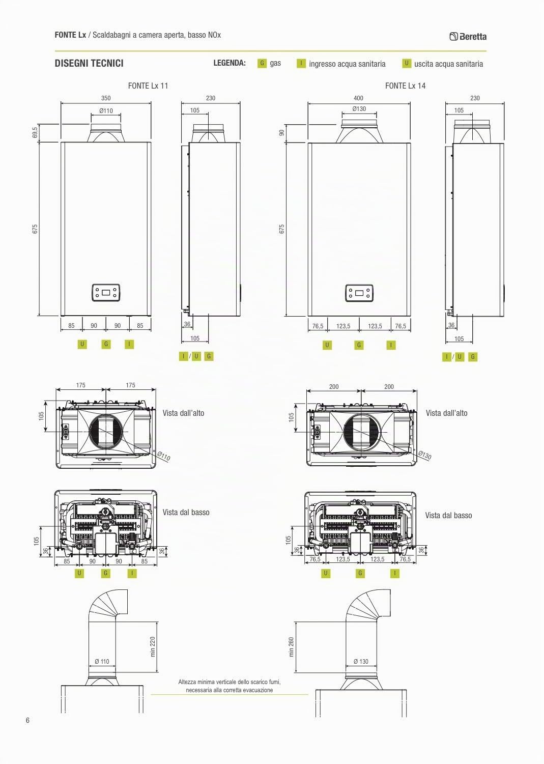 SCALDACQUA A Gas Beretta FONTE LX 11 GPL