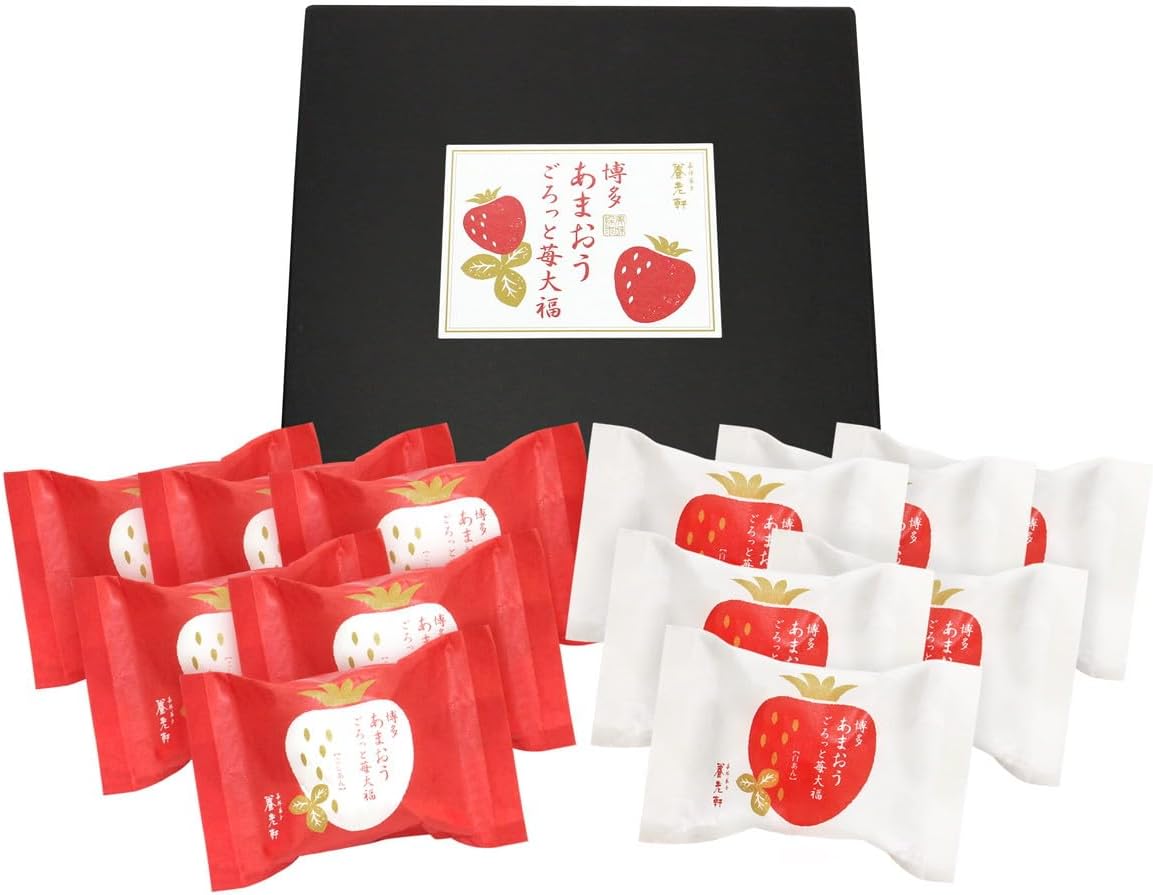 京都 「養老軒」 博多あまおう ごろっと苺大福 12個セット あまおう大福(白あん)×6個、あまおう大福(こしあん)×6個