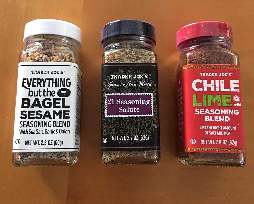 Trader Joe's Seasoning - 21 Salute Seasoning, Chile Lime and Everything but the bagel Seasoning