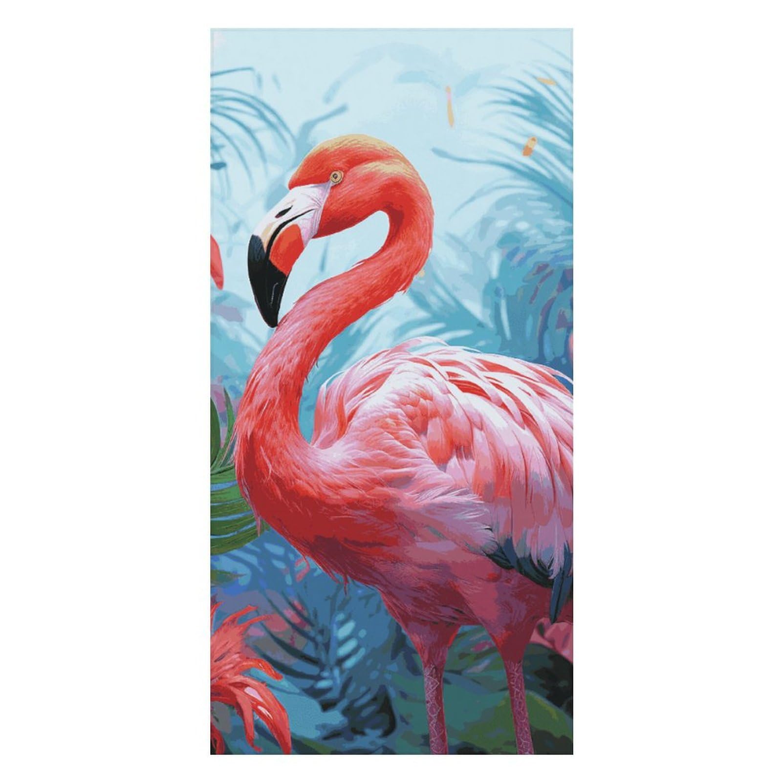 VFKLT Painted Flamingo Beach Towel Lightweight Microfiber Swim Pool Towel Soft Oversized Bath Towel Travel Blanket for Beach Yoga Gym Camping Women Men 31.5"x63"