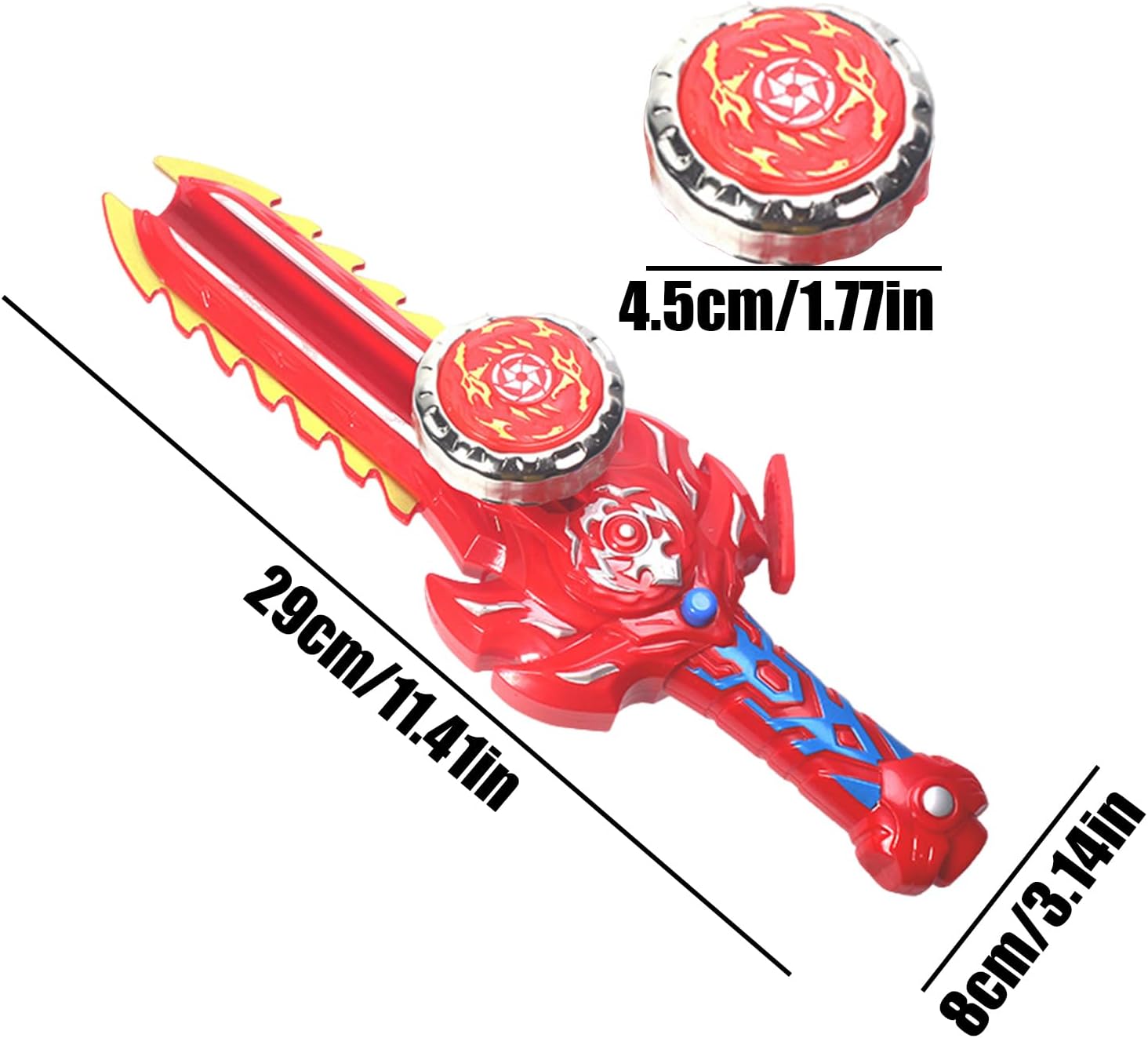 Battling Spinner Toy - Portable Gyro Spin Game, Interactive Play Grip Comfort, Light Sound Tool Balance, Kids Gear Functional, Spinner Tops for Children, Party, Classroom