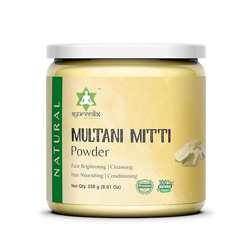 Miniatura 1 de ayurvedix Fullers Earth Powder 8.82 oz  Media libra  Polvo de tierra de Fuller  Mitti de barro multani  Arcilla curativa india  Arcilla de bentonita