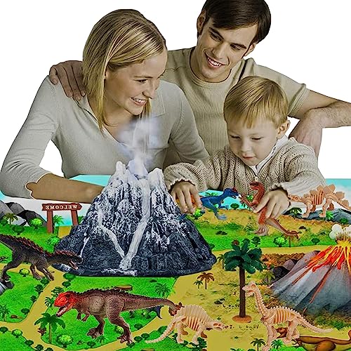 BERHICHAD Snowy Vulkan Modell Deko Spielmatte Dinosaurier Vulkan Spielzeug Zubehör