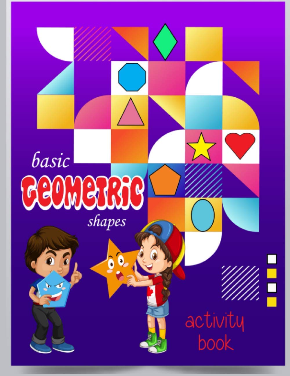 Basic Shapes Geometric activity book: 2D shape basic learning for kids , kindergarten and grade 1workbook