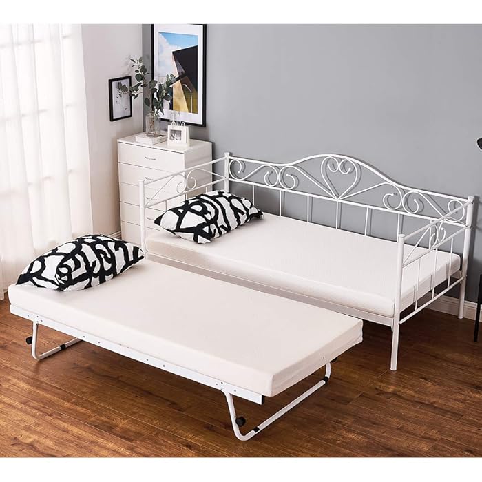 Buy Panana Single Day Bed Metal Guest Bed Frame Sofa Bed with Pull Out