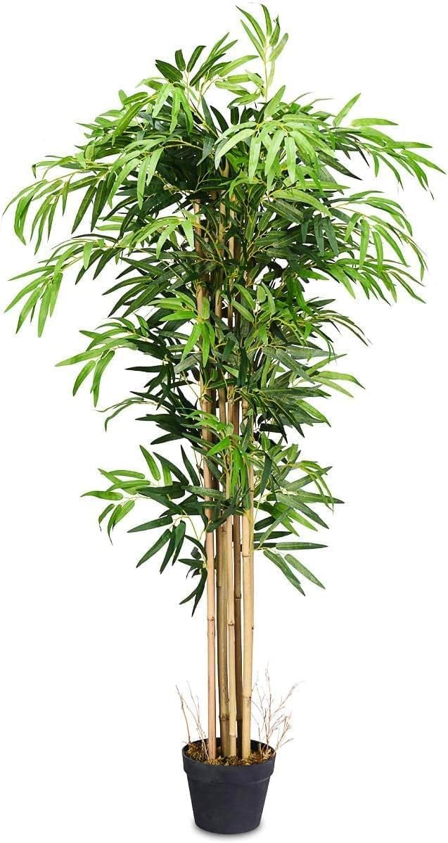 SAFEPLUS 5ft Artificial Bamboo Fake Tree for Indoor Outdoor