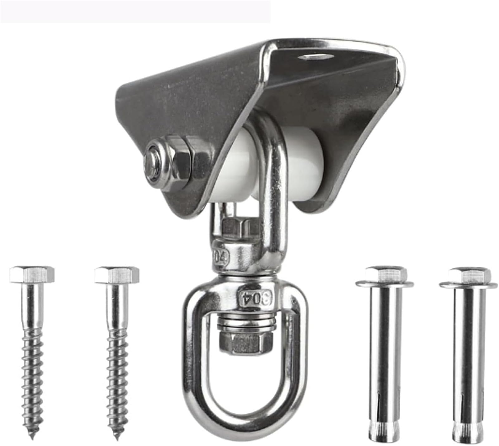 VHcgCGJ Ceiling hook, 1set Swing Hook Stainless Steel 360° Swivel Hardware for Chair