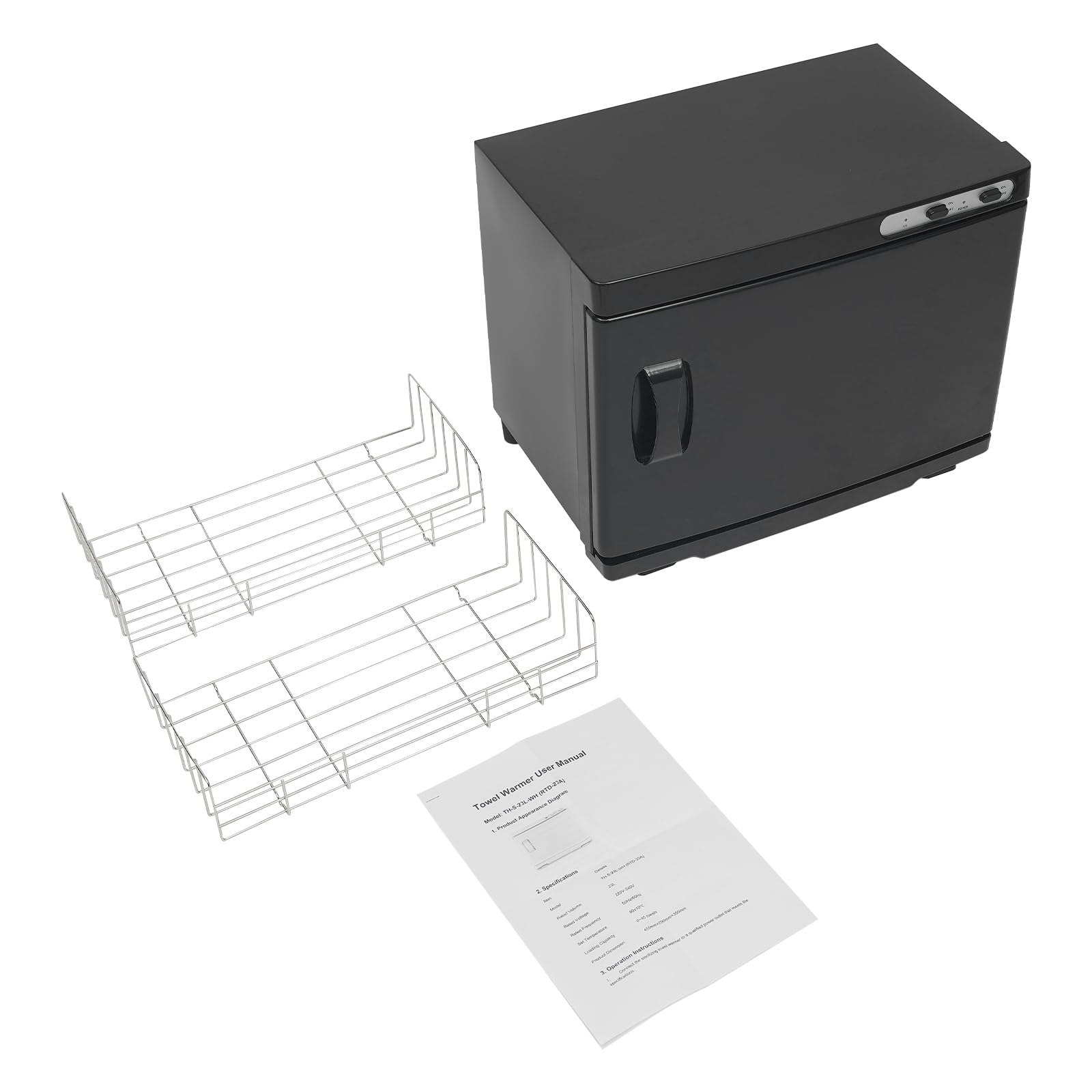 Scaldasalviette da 23 l, 80 °C + UV, per salone e famiglia (nero)
