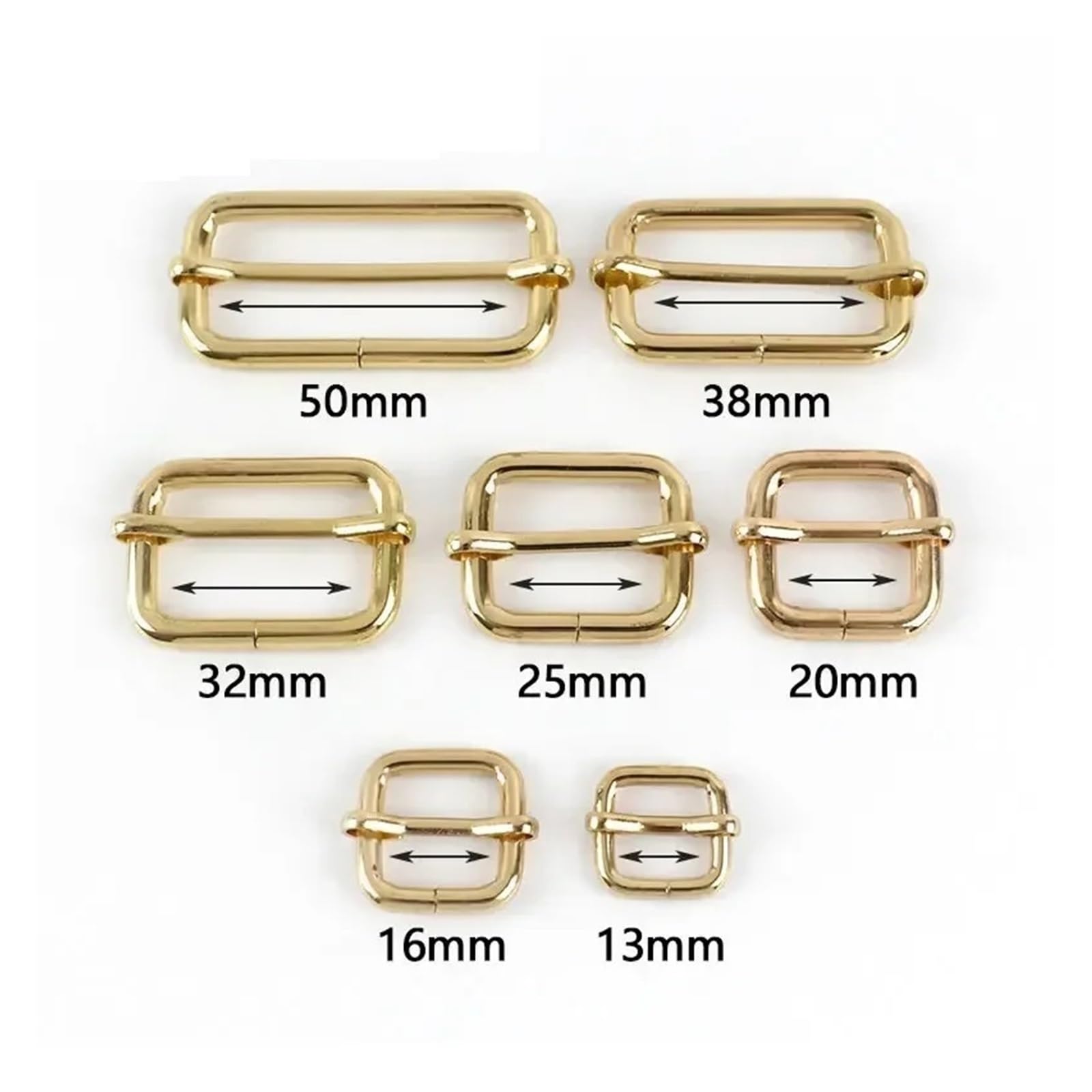 Hebillas Metalicas 50 Piezas De Hebillas Metal For Cinturón, For Bolso, Correa Mano, Hebilla Pasador, Cierre Tres Deslizamientos, Presillas Ajuste