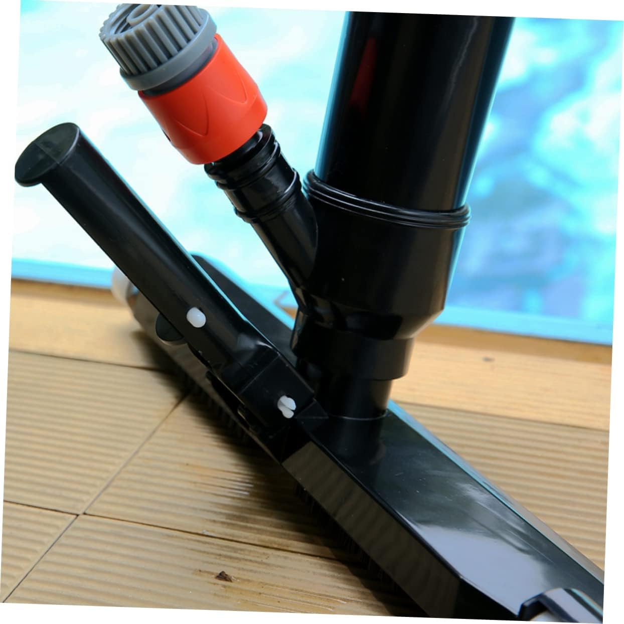 balacoo 2sets Pool Suction Head Vacuum Brush for Removal Vinyl Swimming Pools Durable Design for Wall and Corner Black