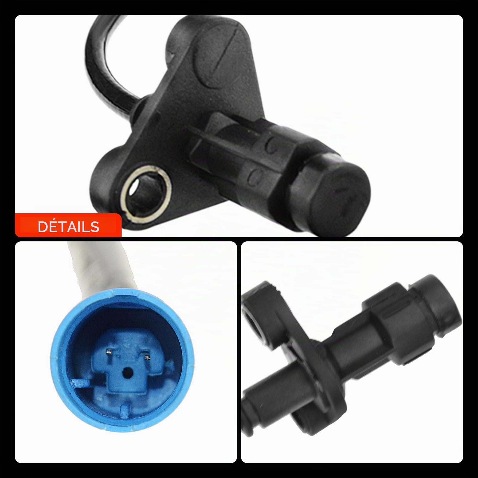 Frankberg Capteur ABS avant gauche/droite 34521165534 | Compatible avec: Série 5 E39, Série 5 Touring E39