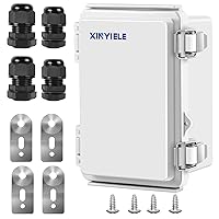 Vista 18 de Caja de conexiones de plástico ABS impermeable para proyectos al aire libre, IP67, resistente a la intemperie, a prueba de polvo con cubierta