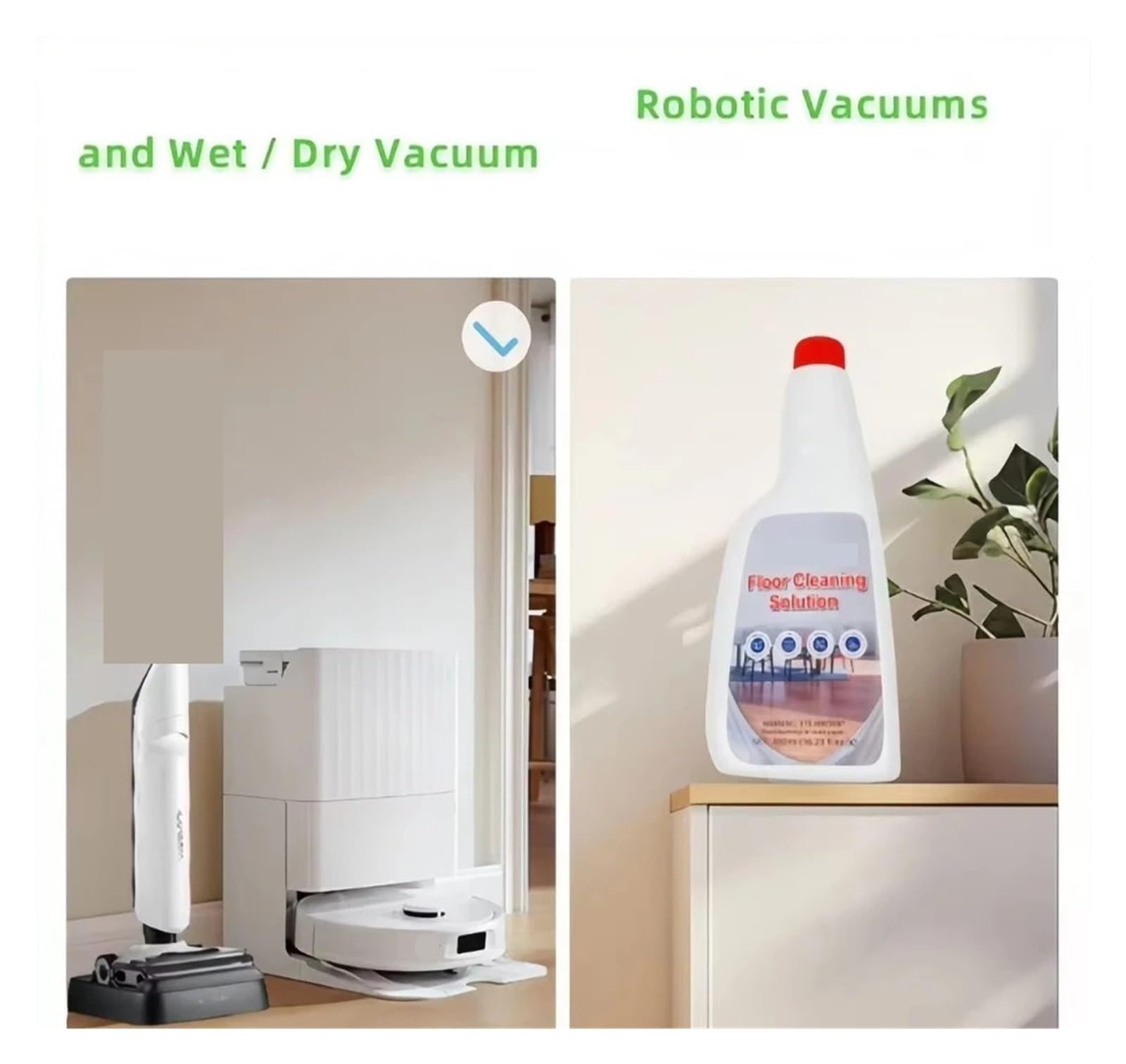 Bodenreinigung Staubsauger Teile Roboter Mopps, Kompatibel for OMO, 480ML Flüssigkeit, Kompatibel for Roborock, Qrevo Edge, Qrevo Slim, Qrevo Pro