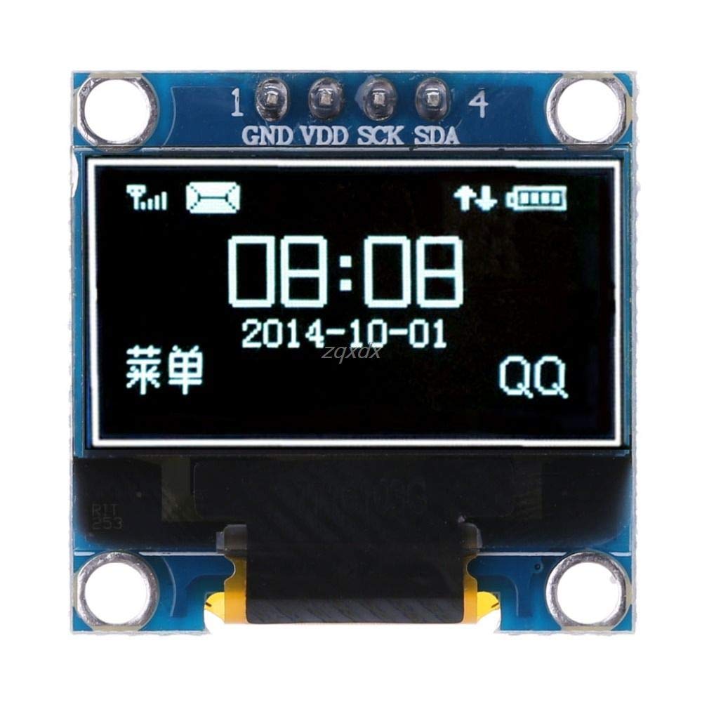individual led 5 pcs 0.96 inch White Color I2C IIC 128x64 OLED Display ...