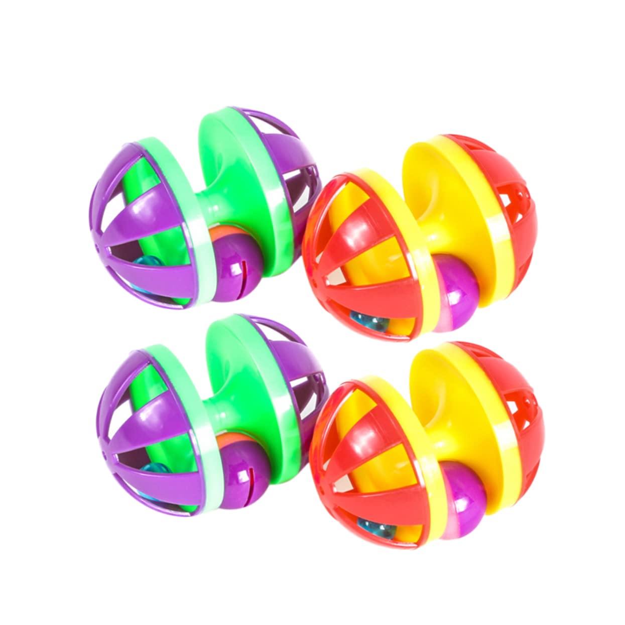 ABOOFAN 12piezas Juguetes para Gatos Cascabel Interactivas De Plástico para Juguetes para Estimulación y Diversión De Gatos