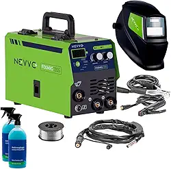Máquina Inversora De Solda Fixmig1355 Bivolt 120a Mig S/Gás Mma Tig + Máscara de Solda Com Escurecimento Automático MSN1200 NEVVO + 2 Antirrespingos Splash Plus Para Solda MIG/MAG 500ml