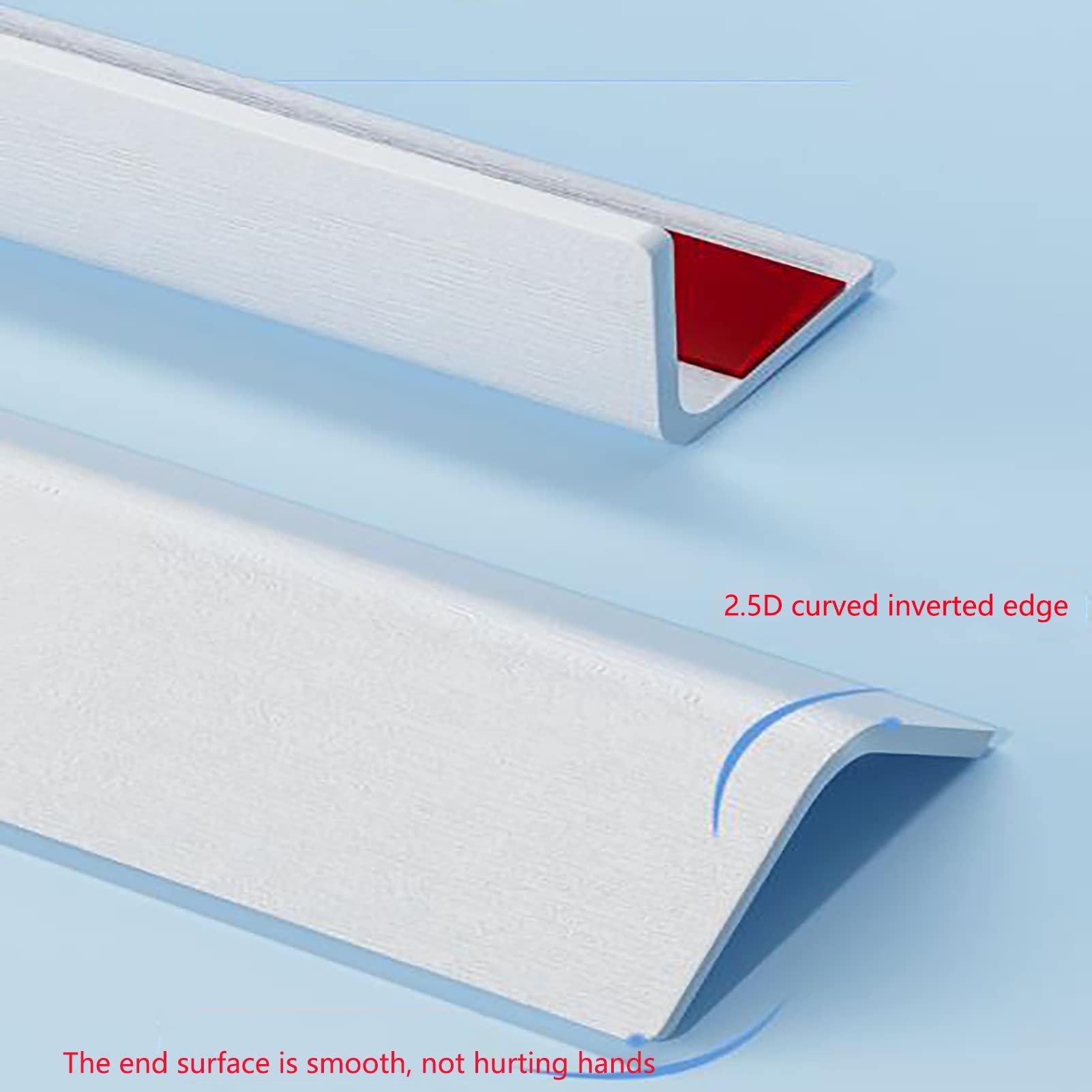 Osłony narożników, Ochraniacze narożników z PVC do ścian(A 25mm,L/2m(6.6ft))