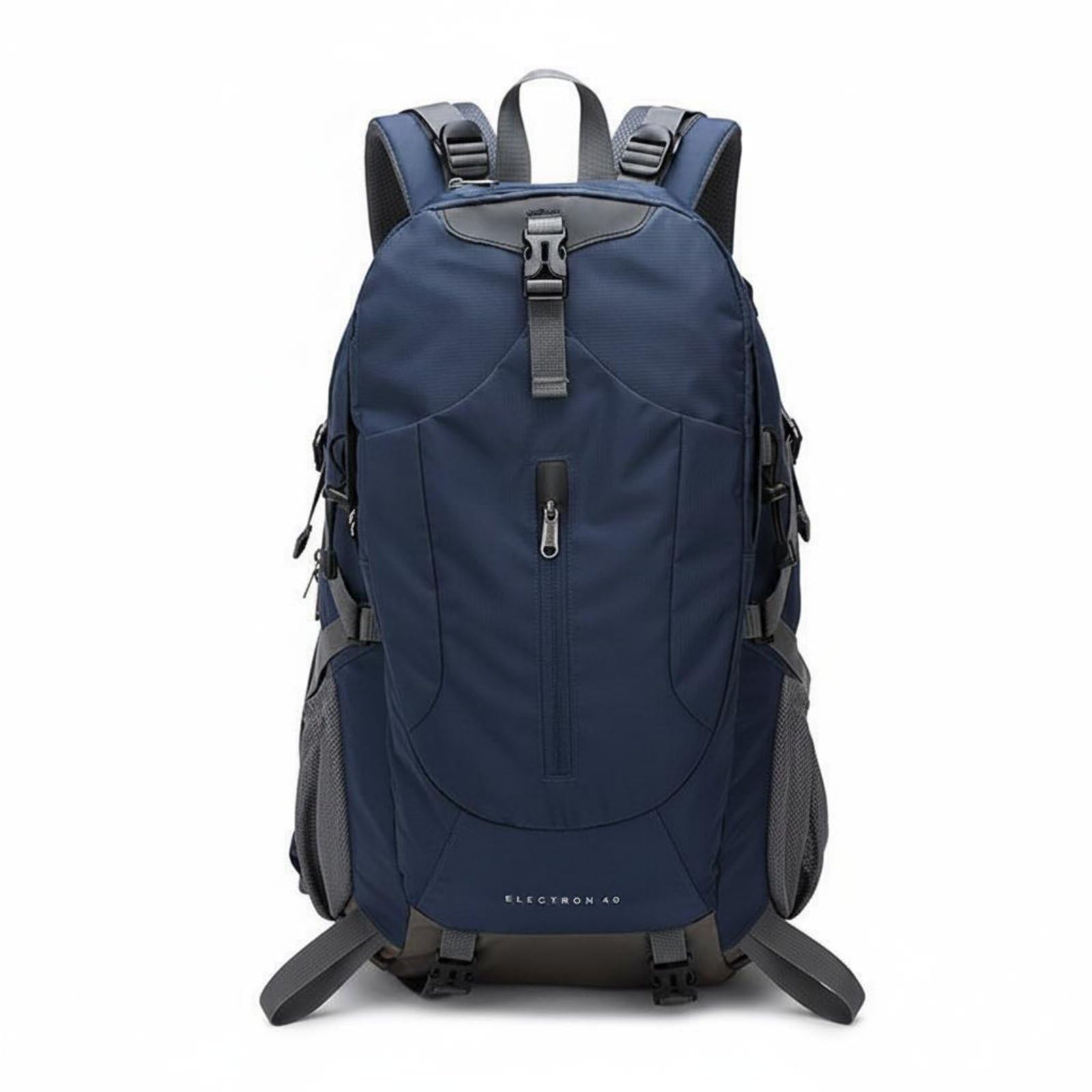 36-55L Large-Capacity Backpack Padded Shoulder Straps Trekking Backpack Structured Camping Rucksack Long-Lasting, Blue-image-15