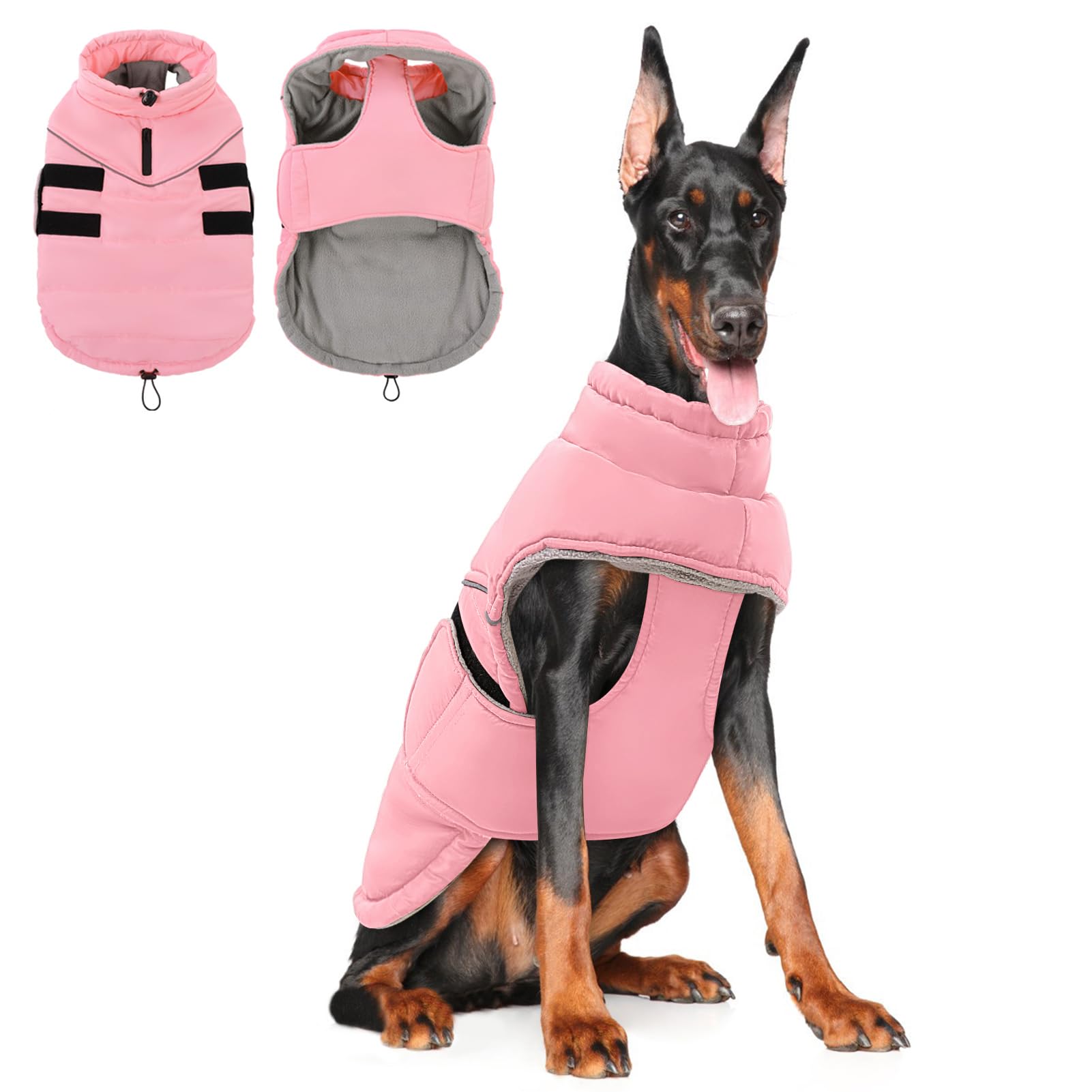 Dog Winter Jacket, Dog Windproof Reflective Jacket for Golden Retriever โ image 1