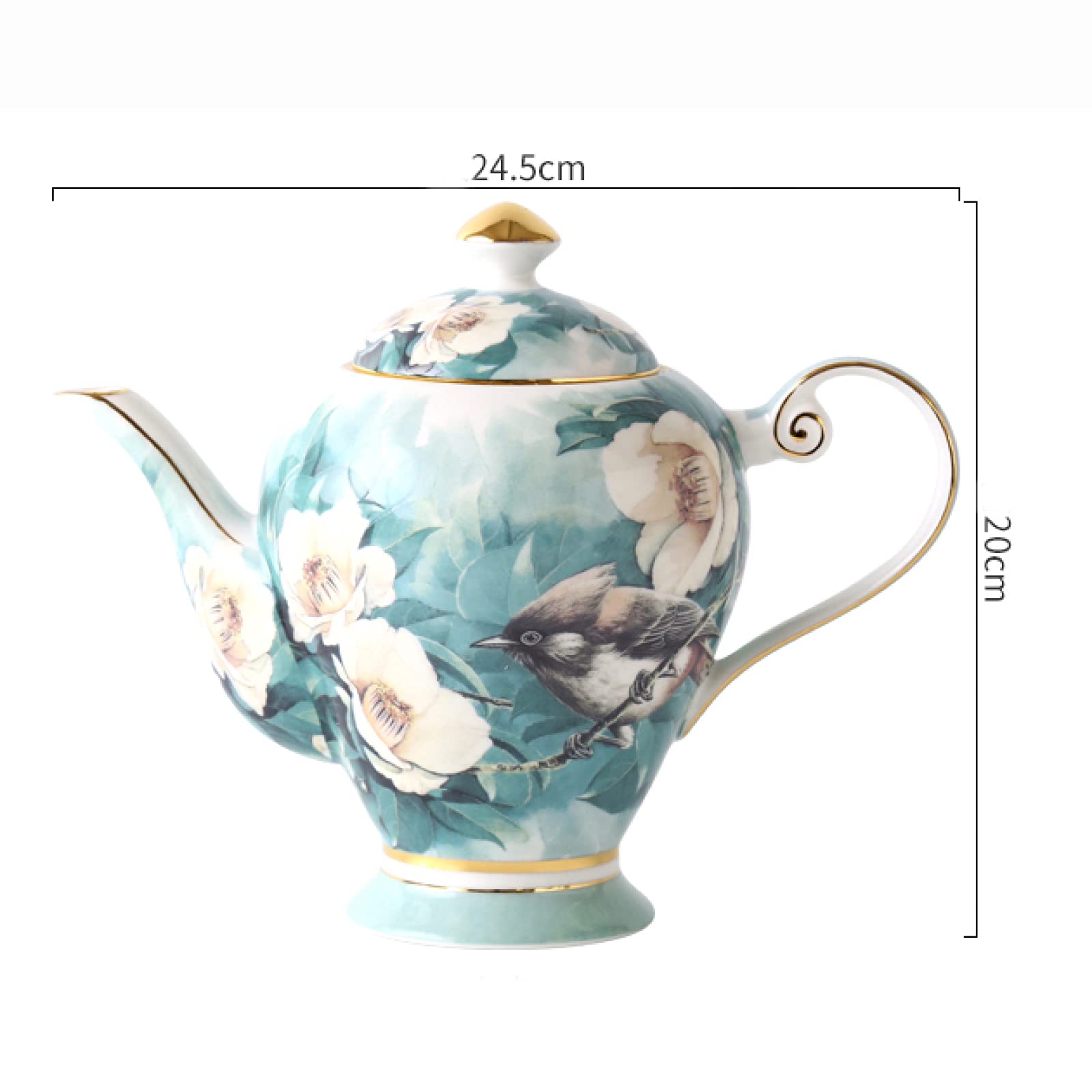 zestaw do herbaty, 21 sztuk brytyjskich porcelanowych zestawów do herbaty, zabytkowe kwiaty zestaw kawy z porcelany kostnej, podwieczorku serwis weselnej dla dorosłych