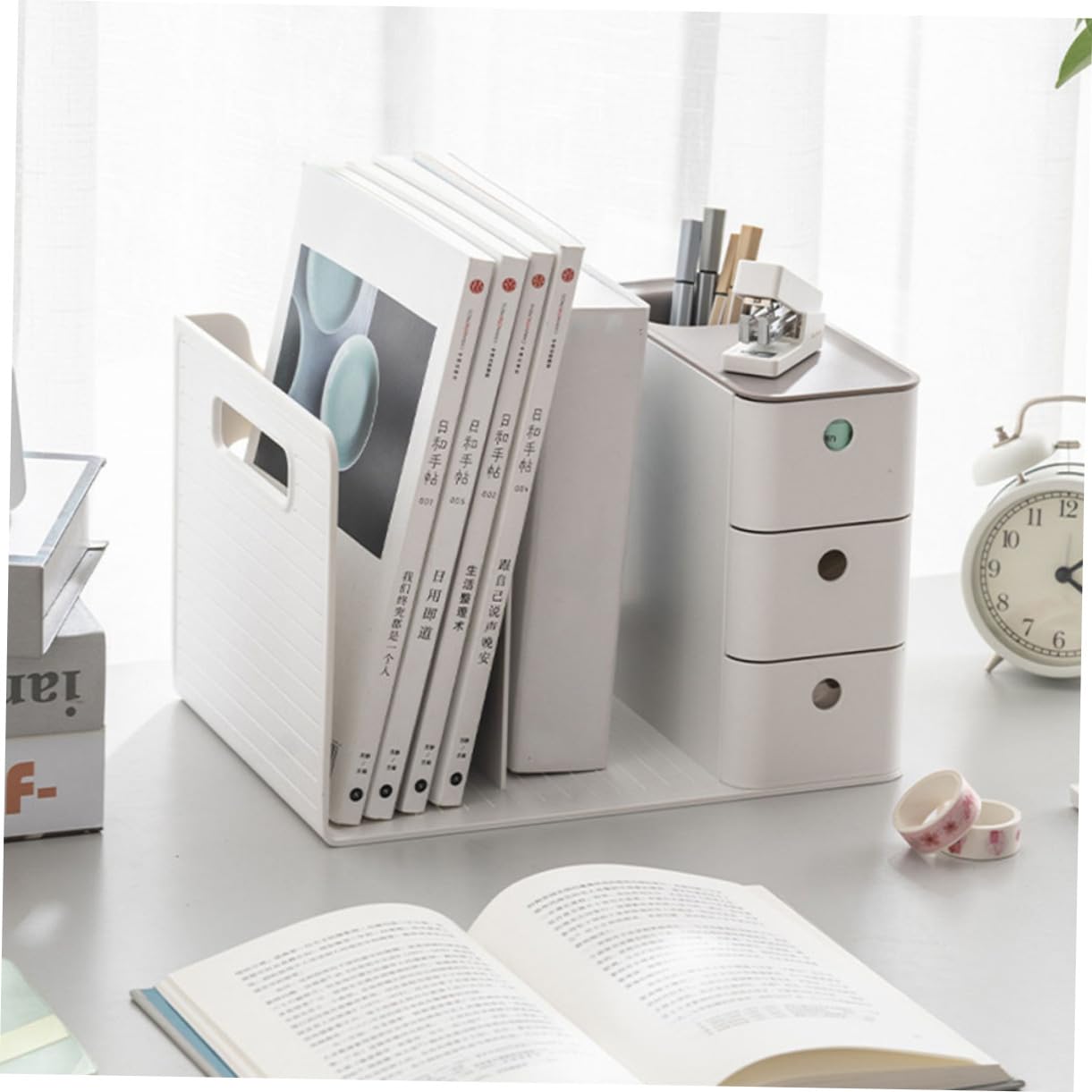Scatola Portaoggetti da Scrivania Multifunzione, Organizer Desktop | Festa Scuola Decor, Scomparti Multipli, Plastico, Uso Home e Hotel, Moderno, Pratico per Ordine Quotidiano