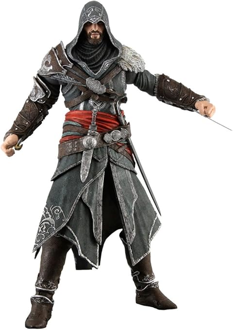 Assassin's Creed Black Flag Resynced Aparece en la Calificación Europea 7 NECA Action Figure Ezio Auditore Da Firenze from Assassins Creed Revelations, 18cm, 7inch, Toy Figure with 35+ Articulation Points, Accessories Included