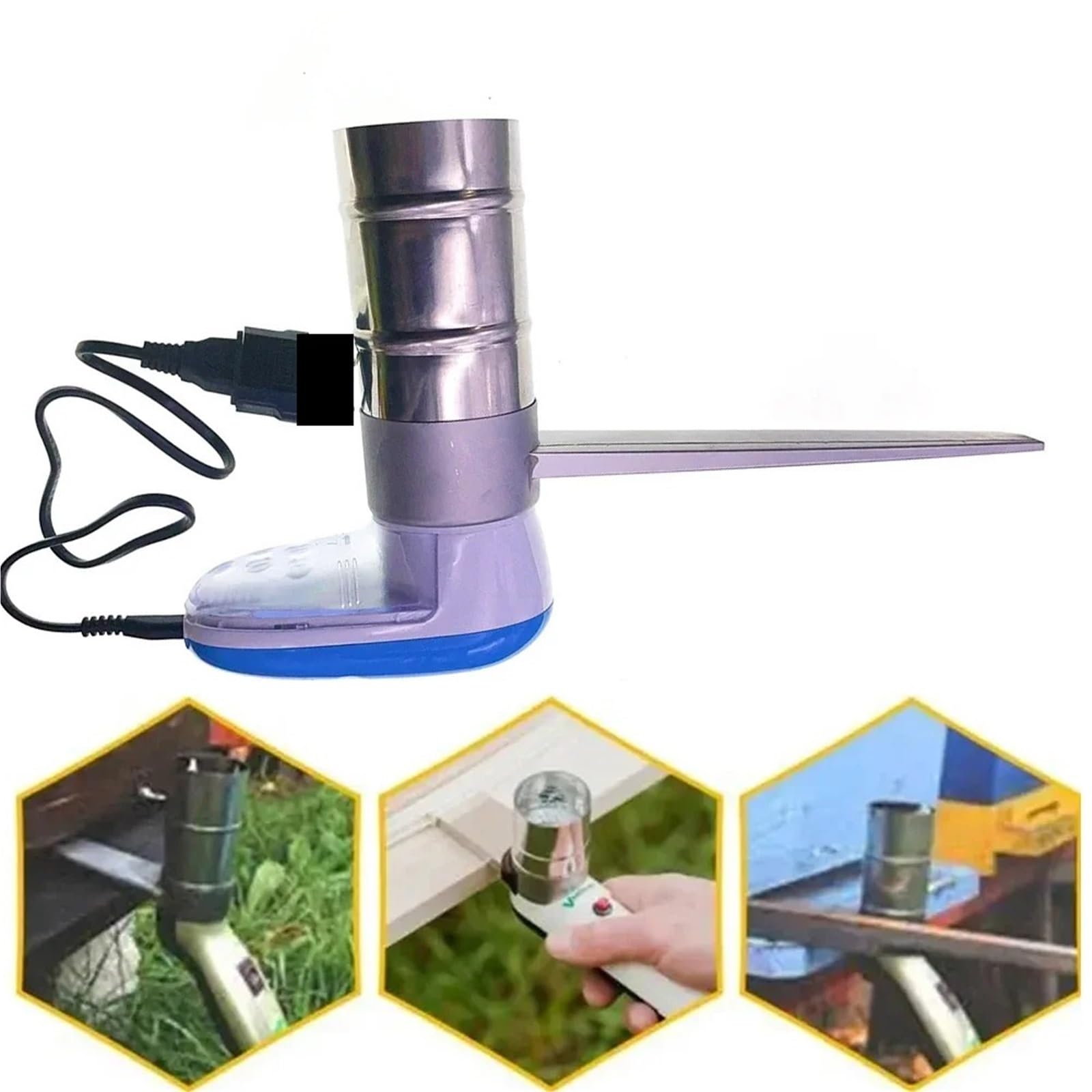 Coltura Ape Varroa Acido ossalico Vaporizzatore Uccidi Affumicatore Nebulizzatore Controllo Acari Trattamento Alveare Strumenti for coltura Facile da usare(Rechargeable 220)