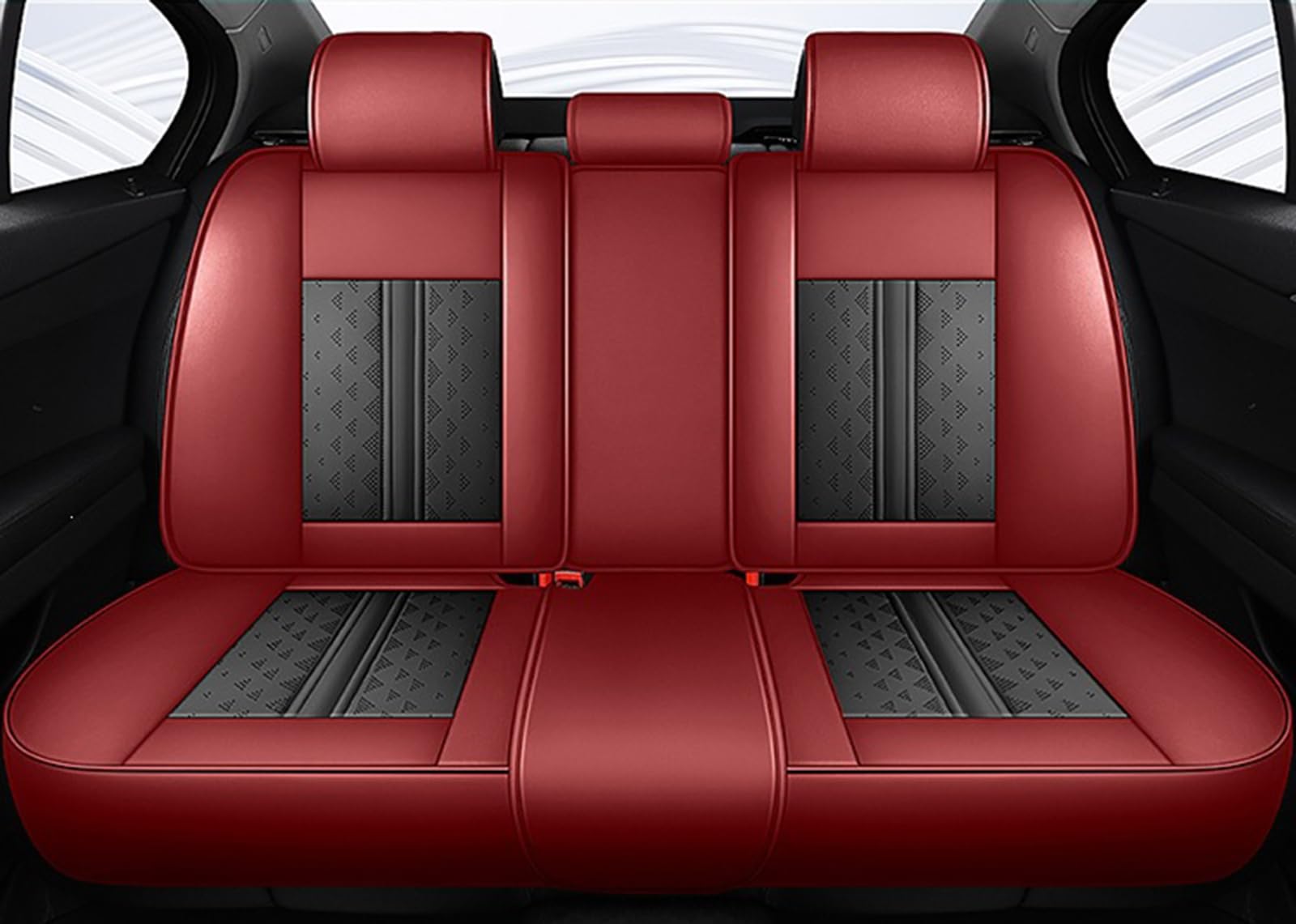 Coprisedili per Auto universali in Pelle Copertura Completa, | SUV e camion, protezione per sedile automobilistico in pelle PU premium con design antiscivolo