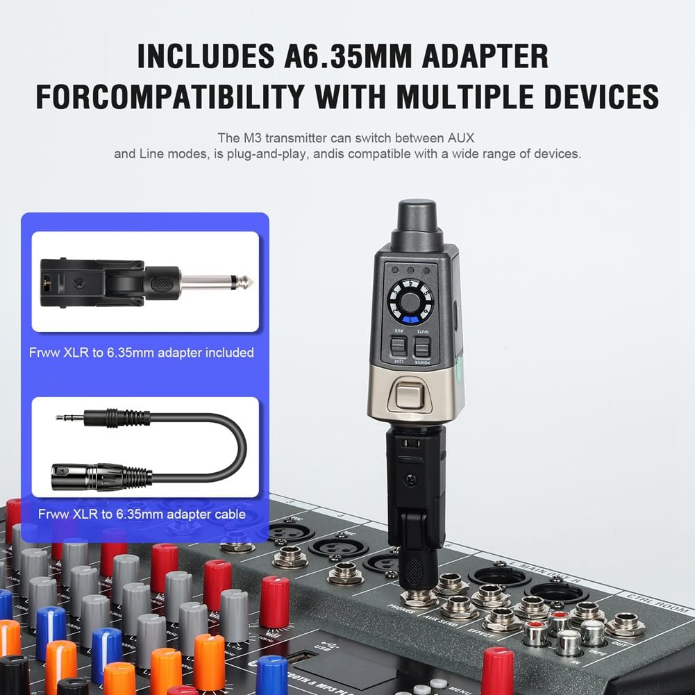 Système de Retour Sans Intra-Auriculaire 5,8 GHz, Transmission Stable sur 30 M, Faible Latence de 0,5 Ms, Idéal pour les Répétitions et les Performances Scéniques T