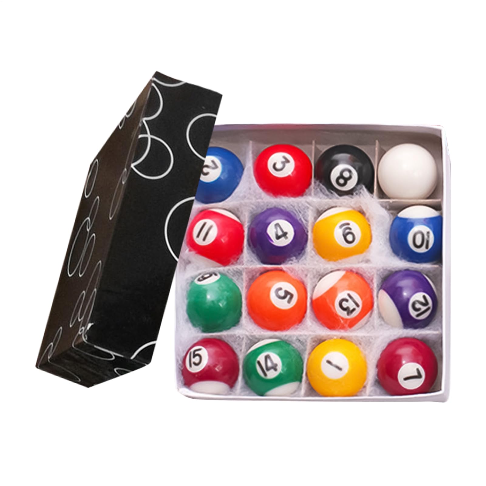 Ensemble de billes de billard miniature éducatif et portable pour table de bureau - 8